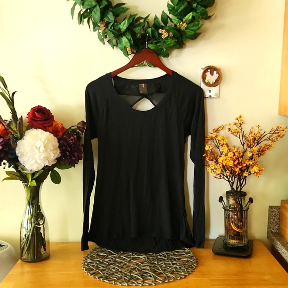 Calia Flow Curout Back Mesh Long Sleeve Shirt - Picture 1 of 2